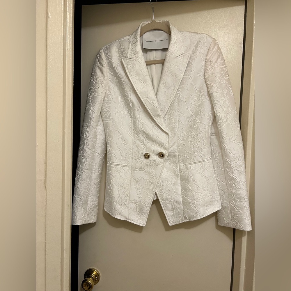 90’s Francesco Scognamiglio Italian White Designer Blazer